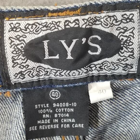 Ly's jeans women's 40 x30 high rise button fly loose baggy retro vintage NEW - Picture 14 of 14